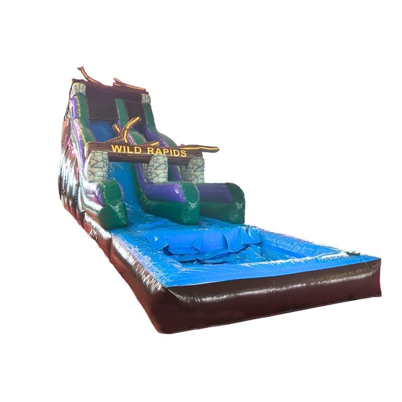 Structure gonflable tobogan double + piscine Structure gonflable tobogan double + piscine